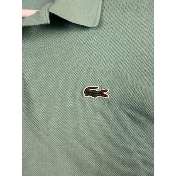 Lacoste Polo Shirt Mens‎ Extra Large Aqua Classic Fit Lightweight Preppy - Picture 5 of 6
